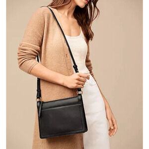 Fossil Taryn Crossbody Bag Black Leather Purse NWT